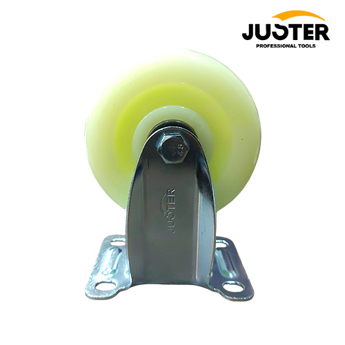 RUEDA BLANCA BASE FIJA 4"JUSTER JDQT0066