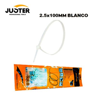CINTILLO 2.5X100MM BLANCO 80PZ JUSTER SP1401