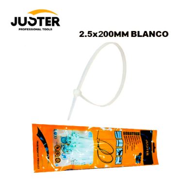 CINTILLO 2.5X200MM BLANCO 80PZ JUSTER SP1402