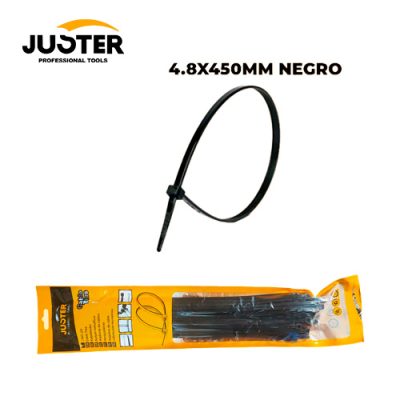 CINTILLO 4.8X450MM NEGRO 80PZ JUSTER SP1405