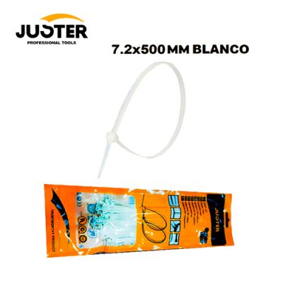 CINTILLO 7.2X500MM BLANCO 50PZ JUSTER SP1406